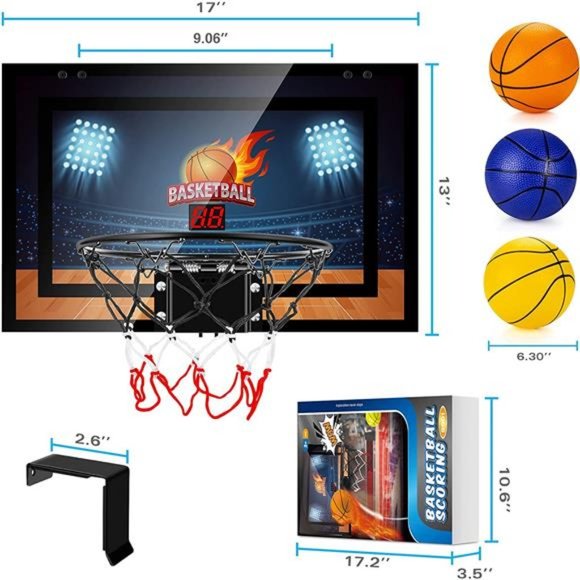 Indoor Basketball Hoop Fan Backboards for Teens and Adults Room Basketball Hoop - Picture 5 of 6